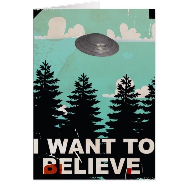 "För en show" Area 51 monoaffisch Hälsningskort (Framsidan)