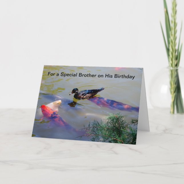 För en speciell broder på hans födelsedag kort (Framsida)