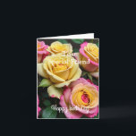 För en Speciell Friend Rosa Gul ros Birthday Kort<br><div class="desc">För en Speciell Friend Rosa Gul ros Birthday</div>