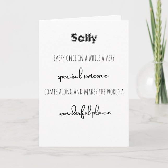 För en Speciell Tack för något-mappat kort (Framsida)