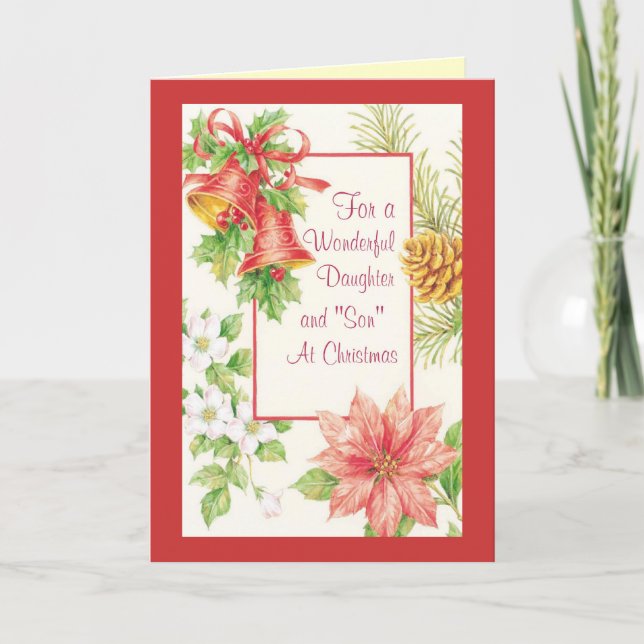 För en underbar dotter och Son Helgkort (Framsida)