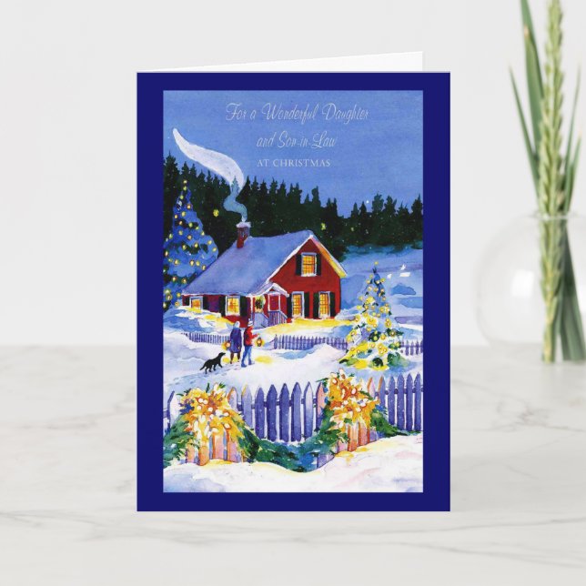 För en underbar dotter och Son-i-Lag Helgkort (Framsida)