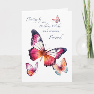 För en underbar vän Önskemål Butterflies Kort