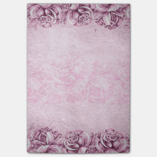 För engelsk violett rosa blommigt rolavendel för post-it block