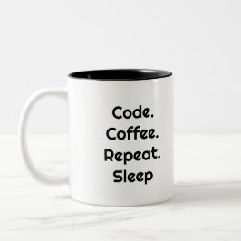 For Engineers – Code. Coffee. Sleep Coffee Mug Två-Tonad Mugg