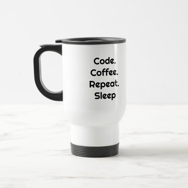 For Engineers – Code. Coffee. Sleep Travel Mug Resemugg (Vänster)