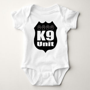 För enhetssvart för polis K9 tassar för hund f T Shirt