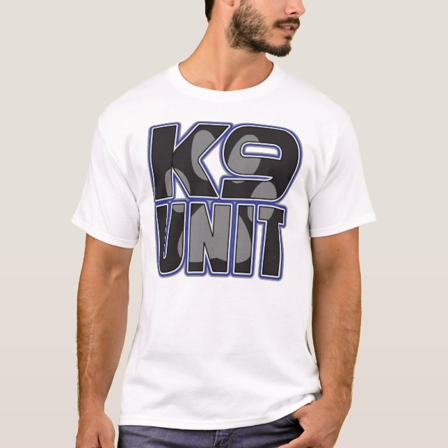 För enhetstass för polis K9 tryck Tee Shirt (Framsida)