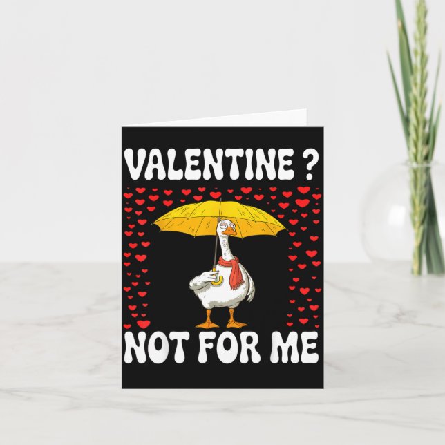 För Ensamma Gåsens Tröja Inte Anti Valentin Kort (Framsida)