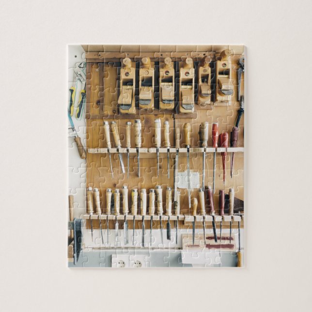 För entusiastpappa för verktyg DIY fars dag Pussel (Vertikal)