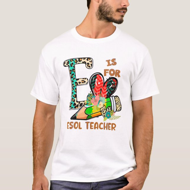 För Esol Teacher Leopard T Shirt (Framsida)