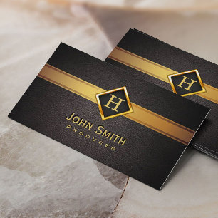 För etikettproducent för kunglig Monogram guld- Visitkort