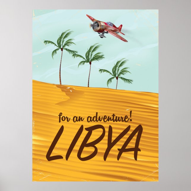 För ett äventyr! Libyen resaffisch Poster (Framsidan)