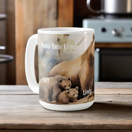 För ett Mamma med två Unge på Mors dag Kaffemugg