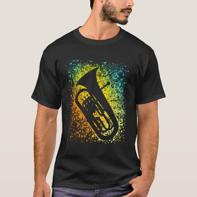 För Euphonium Players Brass Band Musician Graffit T Shirt (Framsida)