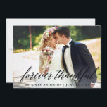 För evig tankfull modern kalligrafi Bröllop Tack Kort<br><div class="desc">Modern kalligrafi för det tacksamma Bröllop-fototackkortet</div>