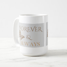 För evigt & Alltid Fjäril, Romantiskt Hempresent Kaffemugg