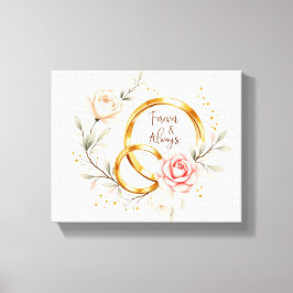 För evigt & Alltid - Romantiska Bröllopsringar Kon Canvastryck