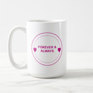 För evigt & Alltid – Tidlös Kärlek Typografi Desig Kaffemugg
