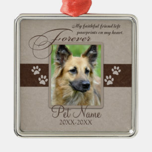 För evigt älskad älsklings- sympati julgransprydnad metall