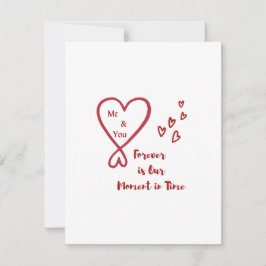 För evigt är vår stund i tiden med hjärta  julkort