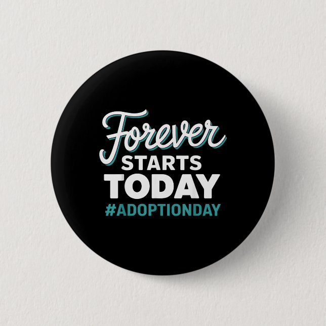 För evigt börjar idag Adoption Day Knapp (Framsida)