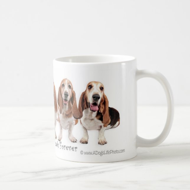 För evigt för Bassethundvänner Kaffemugg (Höger)