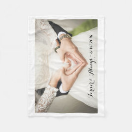 För evigt för personligbröllopfoto & alltid fleecefilt