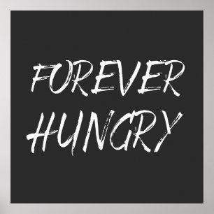 för evigt hungrig diet matsvin poster
