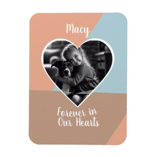 För evigt i vår Hearts Anpassningsbar Photo Keepsa Magnet
