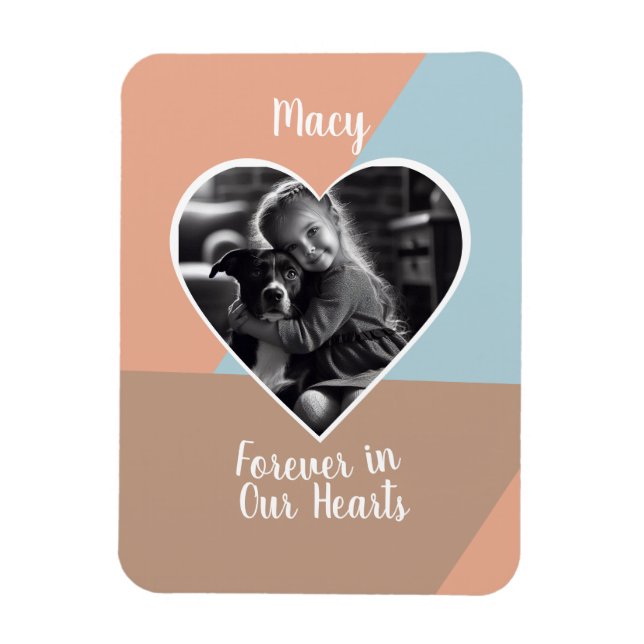 För evigt i vår Hearts Anpassningsbar Photo Keepsa Magnet (Vertikal)