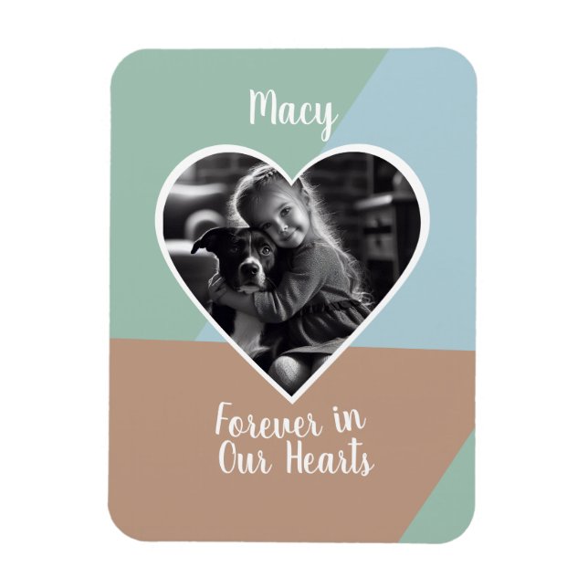 För evigt i vår Hearts Anpassningsbar Photo Keepsa Magnet (Vertikal)
