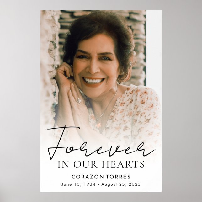 För evigt i vår minnesfotobakgrund poster (Framsidan)