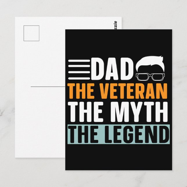 För evigt i vår skuldsatt - Lycklig veteranernas d Vykort (Fram/baksida)