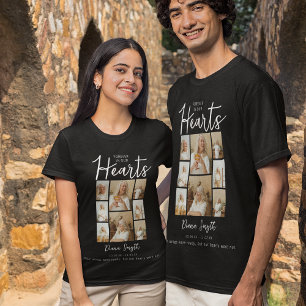 För evigt i våra hjärtan 8-bilds kollage minnesm t shirt