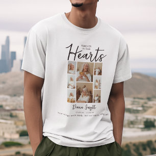 För evigt i våra hjärtan 8 Fotocollage Minnesstu T Shirt