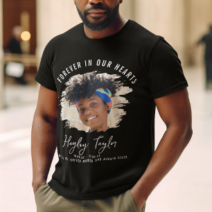 För evigt i våra hjärtan Bortdunkad fotominnesbi T Shirt