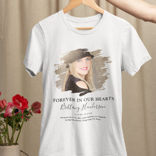 För evigt i våra hjärtan Foto minnesmärke T Shirt