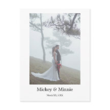 För evigt ihågkommen personlig bröllopsfotokort