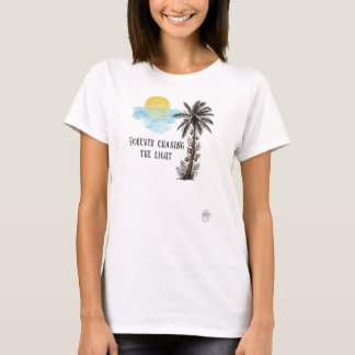 För evigt jaga ljuset - Palmträd vid solnedgång T Shirt