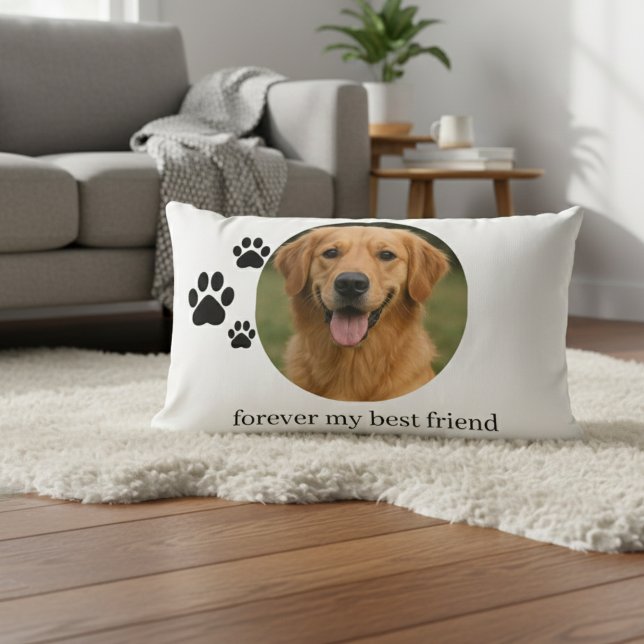 För evigt min bästa vän hund minneskudde lumbarkudde (Skapare uppladdad)