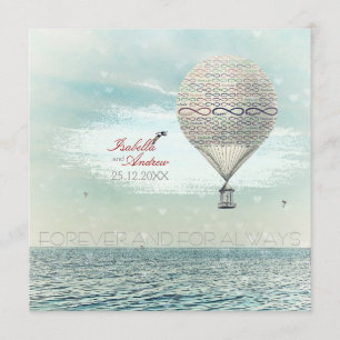 För evigt och för alltid flyg - bröllopinbjudan inbjudningar