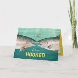 För evigt på din foto Fish Valentines dag Kort
