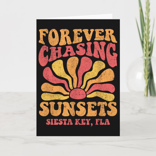 För evigt på jakt efter solnedgångar Siesta Key Be Kort (Framsida)