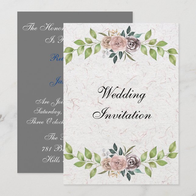 För evigt - två hjärtan - en inbjudan till Kärlek- (Fram/baksida)