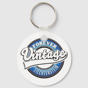 för evigt vintage liechtenstein logotyp nyckelring