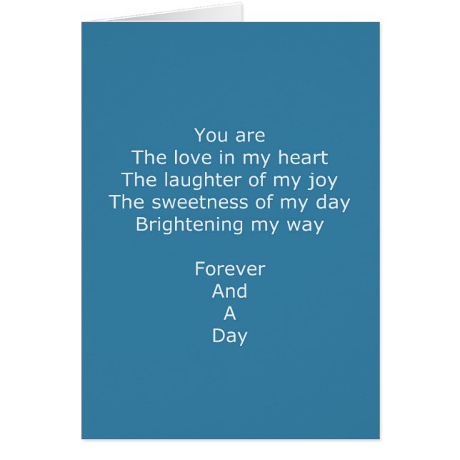 För evigtdikt hälsningskort (Framsidan)