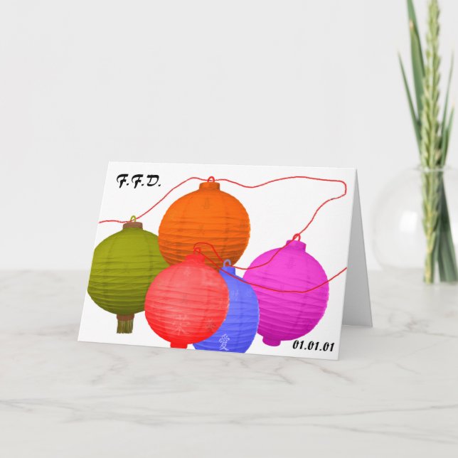 För evigtfamilj Dag-På vit Kort (Framsida)