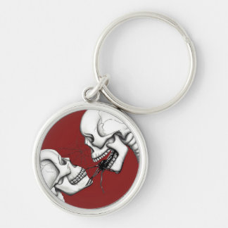 För evigtsort av kärlek rund silverfärgad nyckelring