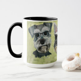 För exponeringsglaskaffe för Schnauzer Groovy mugg